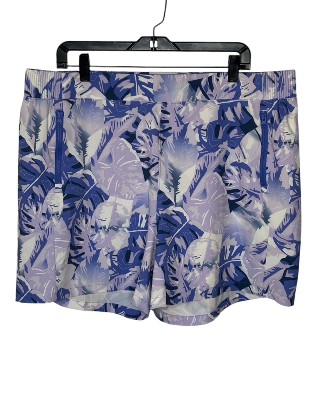 Columbia Women’s PFG Tidal ll Shorts 1X Purple Tropical Leaf Omni-Shade UPF 50